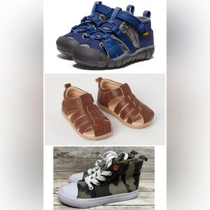 Keen Blue and Gray Kids Sandals Baby Boy Lot Water Shoes H&M Sandals Size 5 Camo